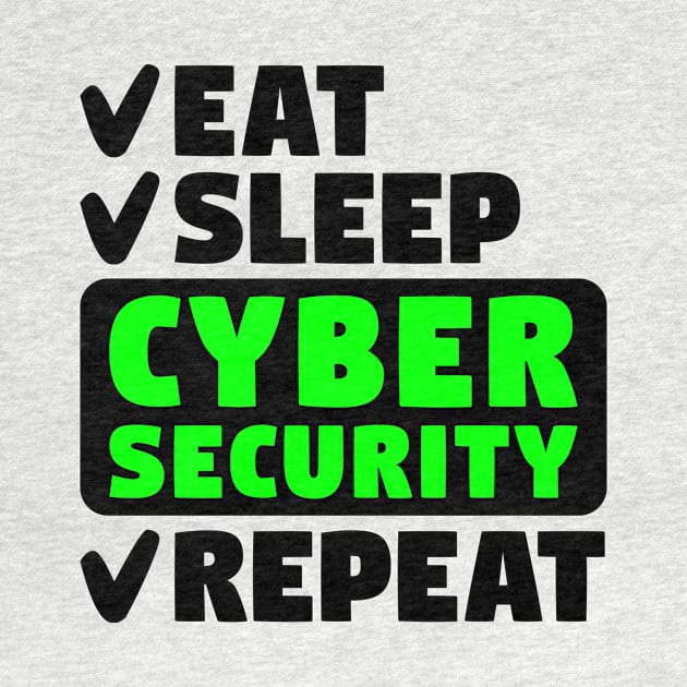 Eat, sleep, cyber security, repeat by colorsplash